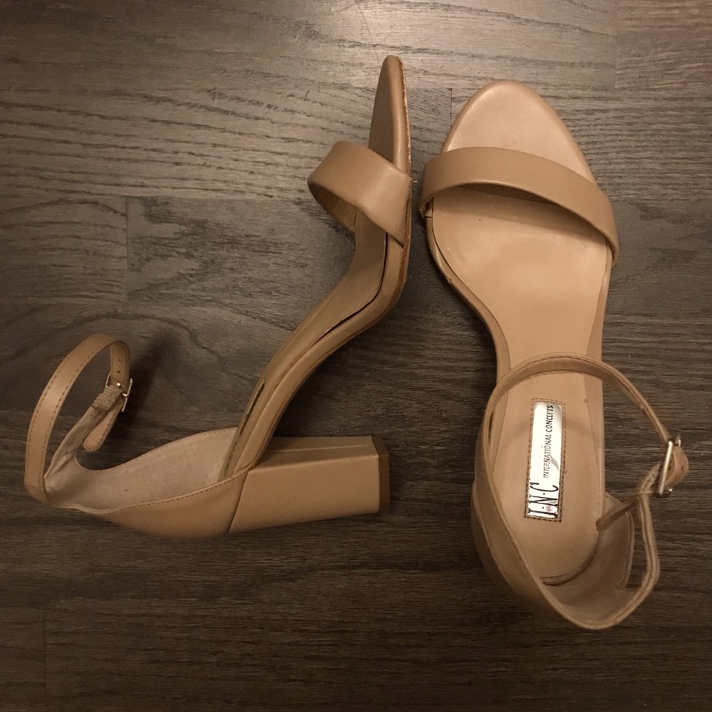 Ankle strap block heels